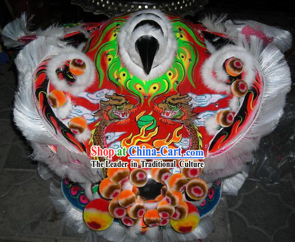604x495 Folk Art Black Red Chinese Southern Lion Dance Costumes Complete Set - Lion Dance Painting