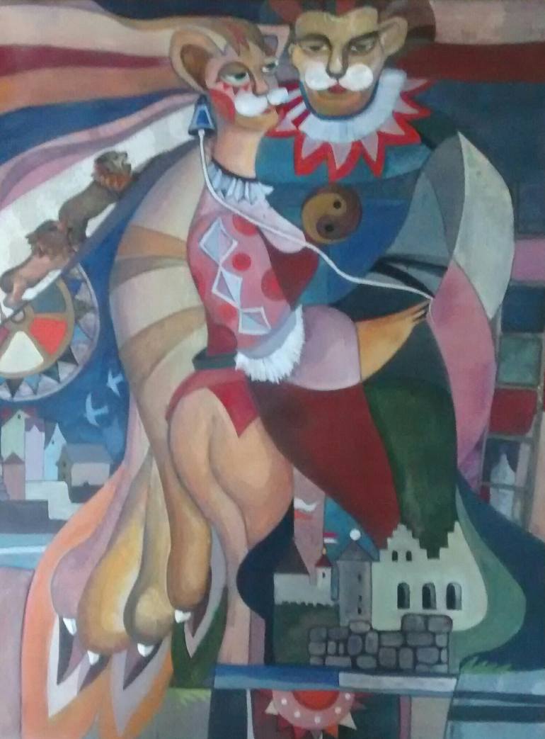 770x1043 Saatchi Art Lion Dance Painting By Marina Eimer - Lion Dance Painting