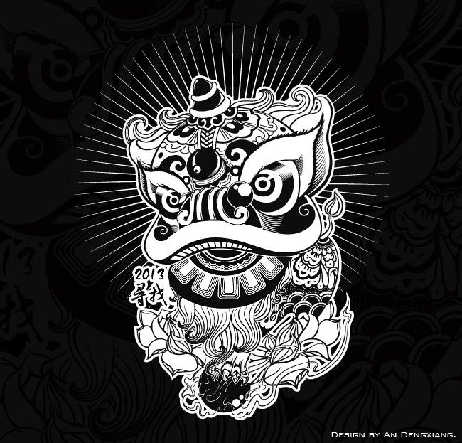 650x623 This Is My Painting Lion.lion Dance Is A Traditional Chinese Folk - Lion Dance Painting