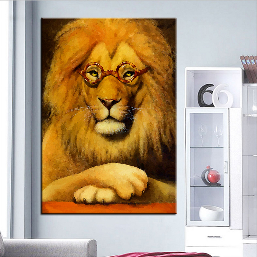 850x850 Large Size Printing Oil Painting Those Lion Eyes Wall Painting - Lion Eyes Painting