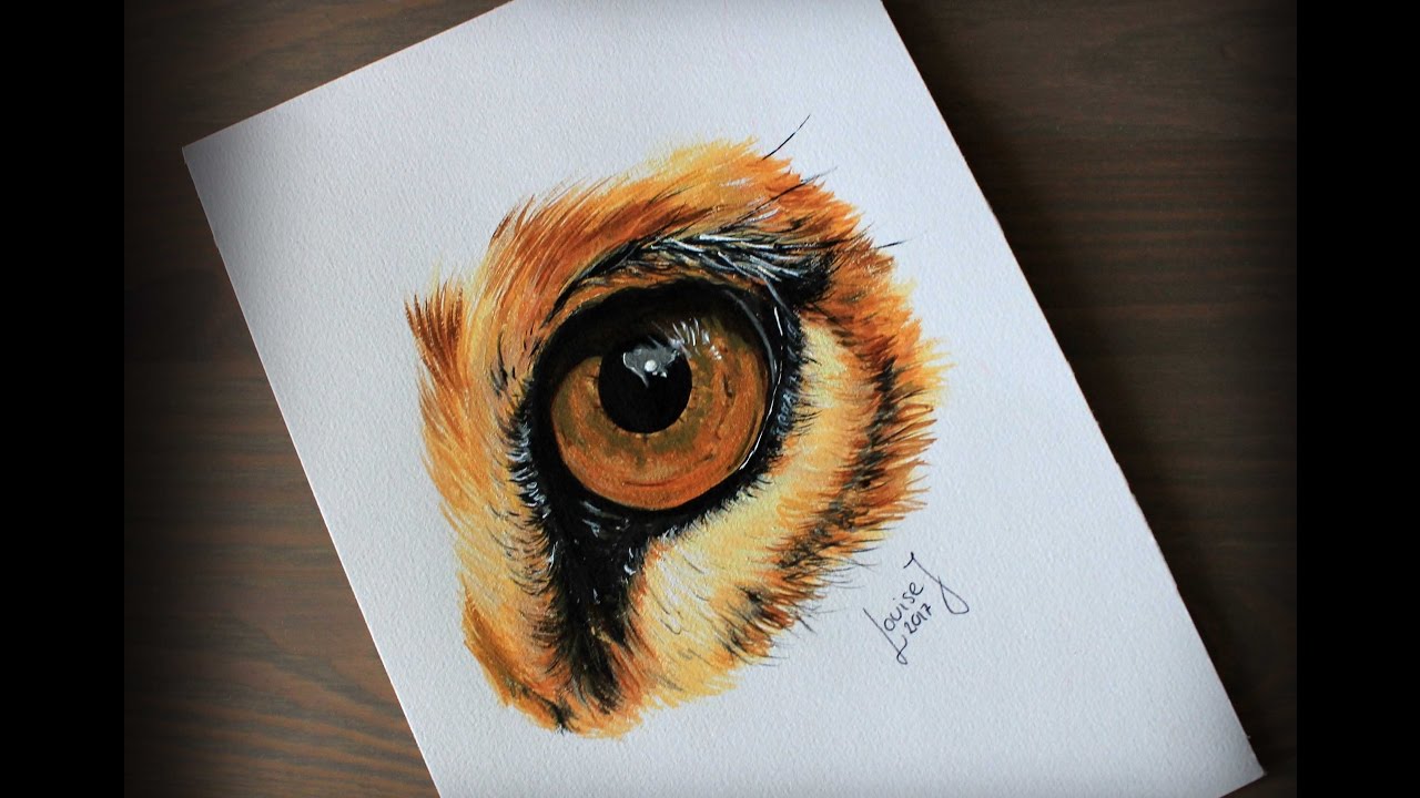 1280x720 Painting A Lion Eye - Lion Eyes Painting