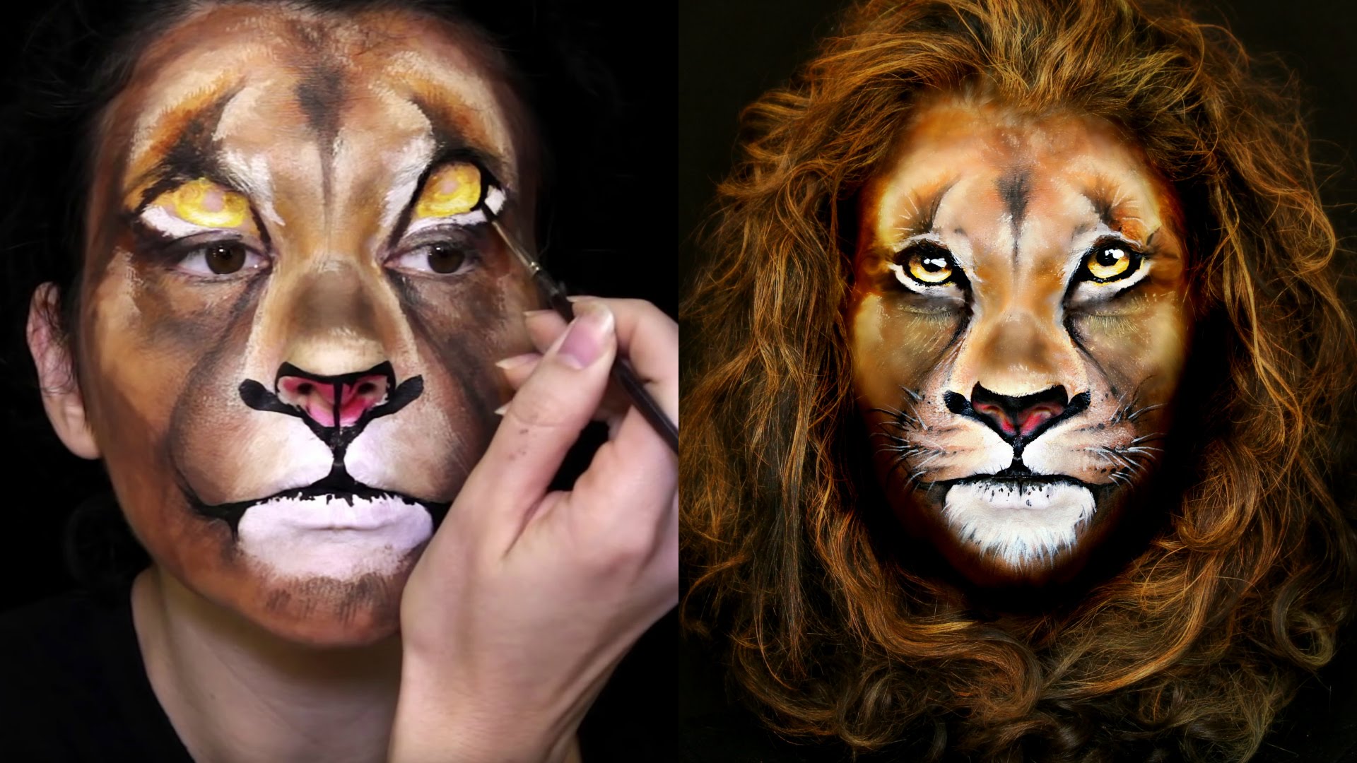 1920x1080 Lion Makeup Amp Face Painting Tutorial - Lion Face Painting