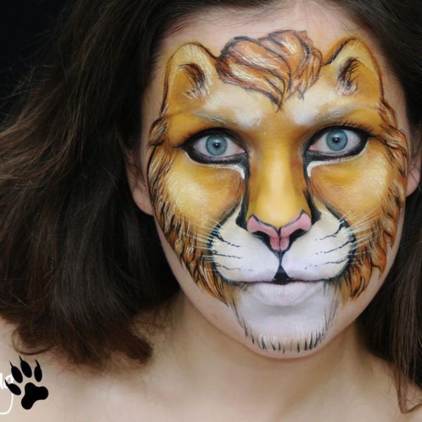 600x600 Pictures Lion Face Painting Images, - Lion Face Painting