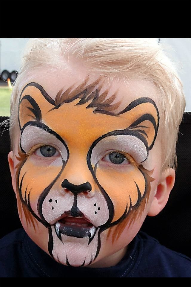 640x960 Simple Face Painting Designs Lion Face Paint, Animal - Lion Face Painting