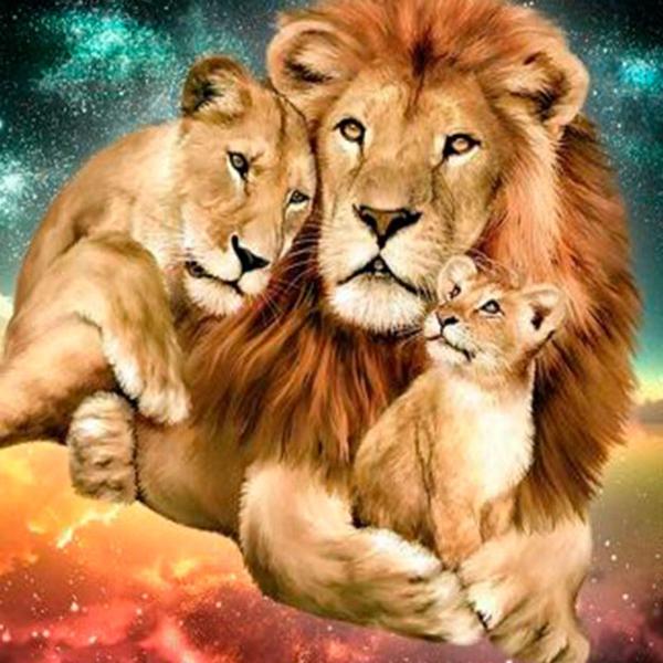 Lion Family Painting at PaintingValley.com | Explore collection of Lion ...