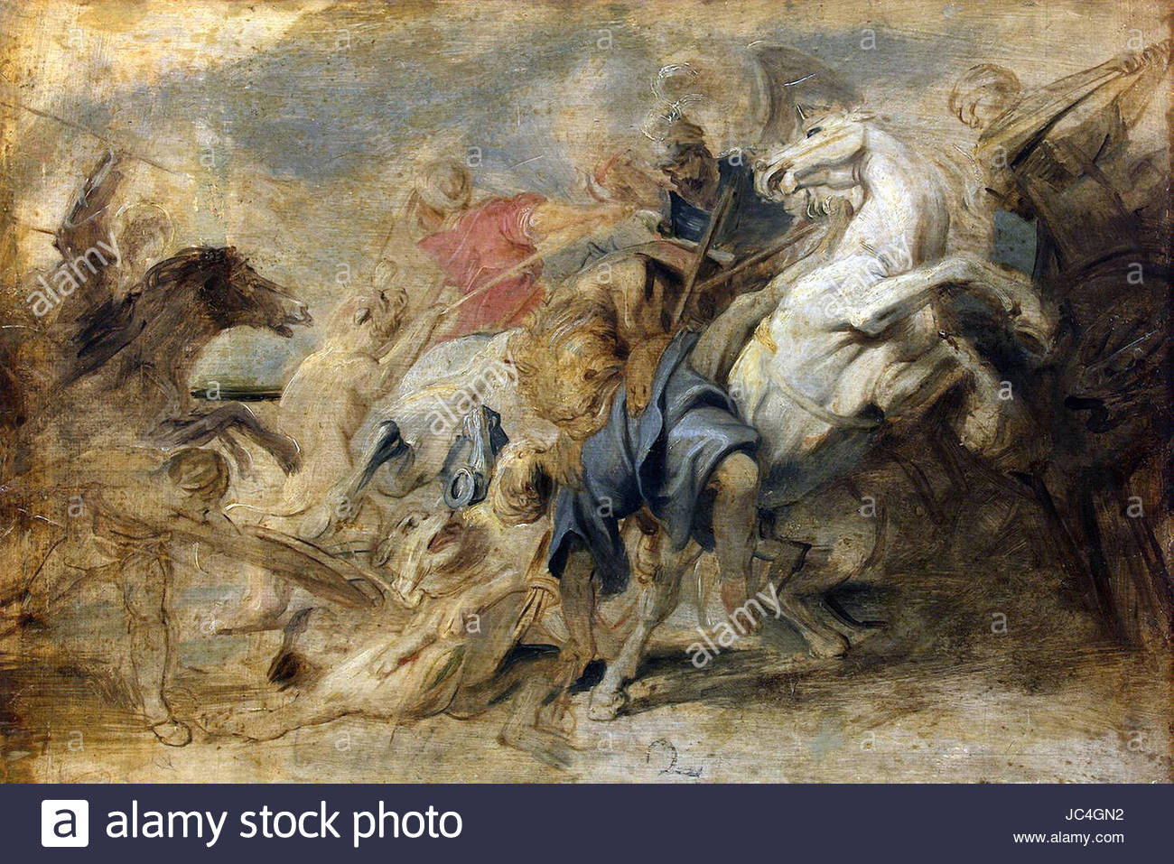 1300x957 Peter Paul Rubens - Lion Hunt Painting