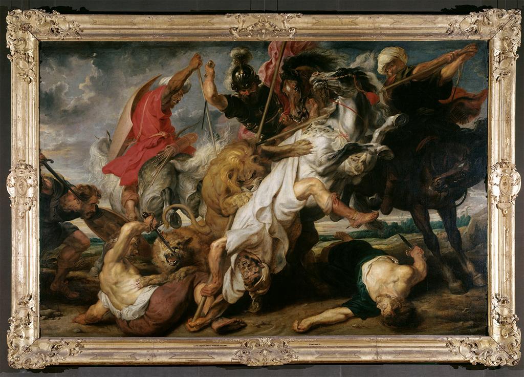 1024x736 Gallery - Lion Hunt Painting