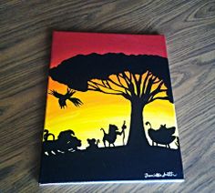 236x212 Disney The Lion King Inspired 16x20 Canvas Painting - Lion King Canvas Painting