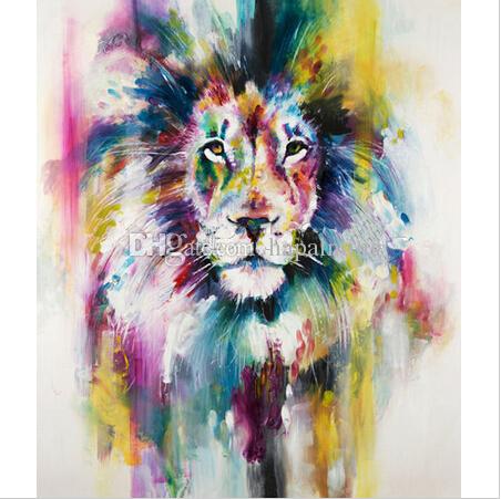 452x451 No Framed 1 Panel Modern Animal Lion King Oil Painting On Canvas - Lion King Canvas Painting
