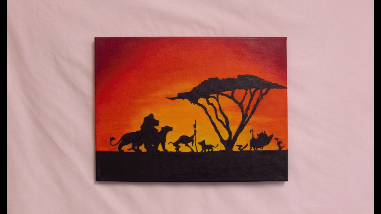 1280x720 Painting With Acrylics Lion King Timelapse - Lion King Painting
