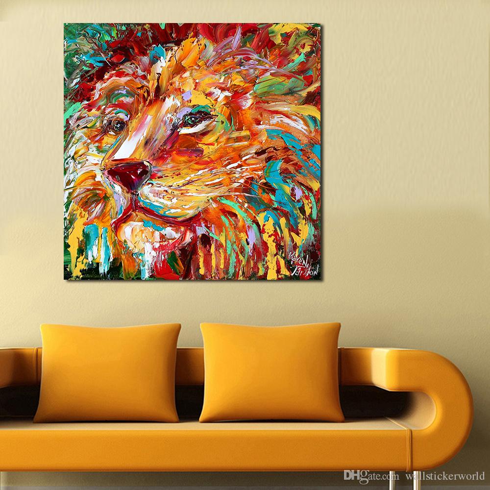1000x1000 2018 The Colorful Lion King Painting Wall Art Home Decor Modern - Lion King Painting