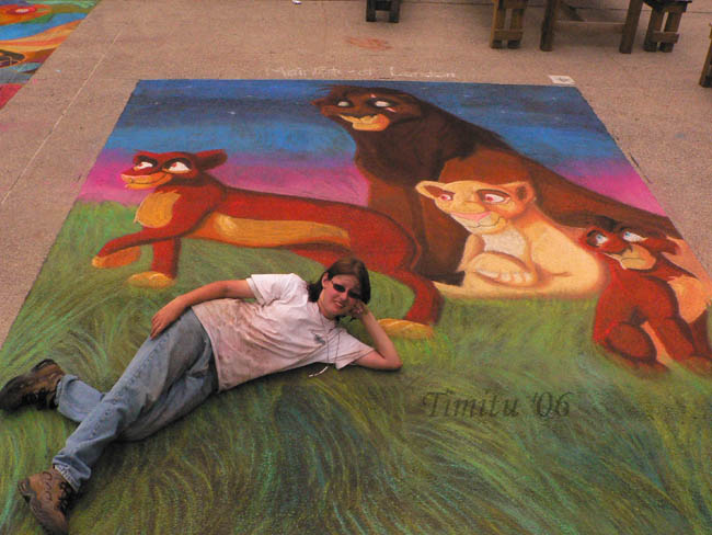 650x488 Street Painting The Lion King By Timitu - Lion King Painting
