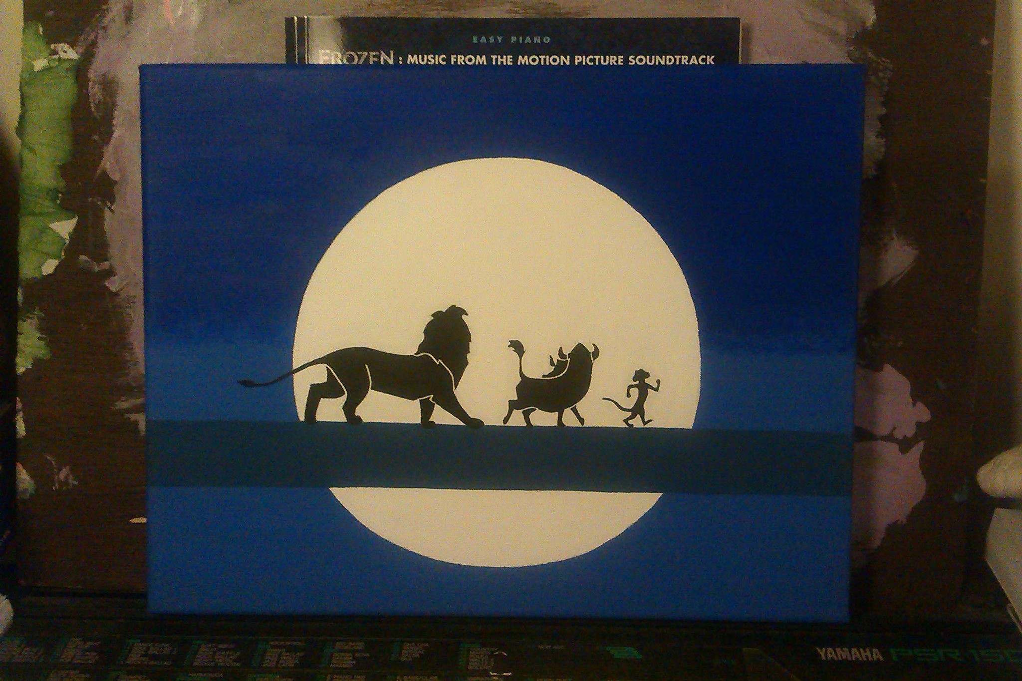 2048x1365 The Lion King Silhouette Painting Disney - Lion King Painting