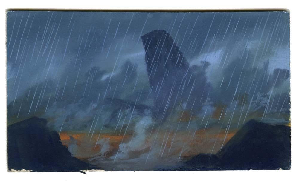 1000x606 The Lion King Color Key Painting Of Pride Rock - Lion King Painting