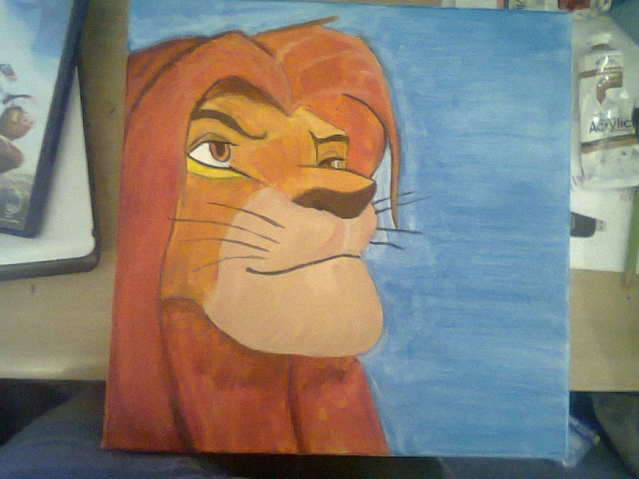 900x675 My Painting Of Simba From The Lion King By Jay Wynne - Lion King Simba Painting