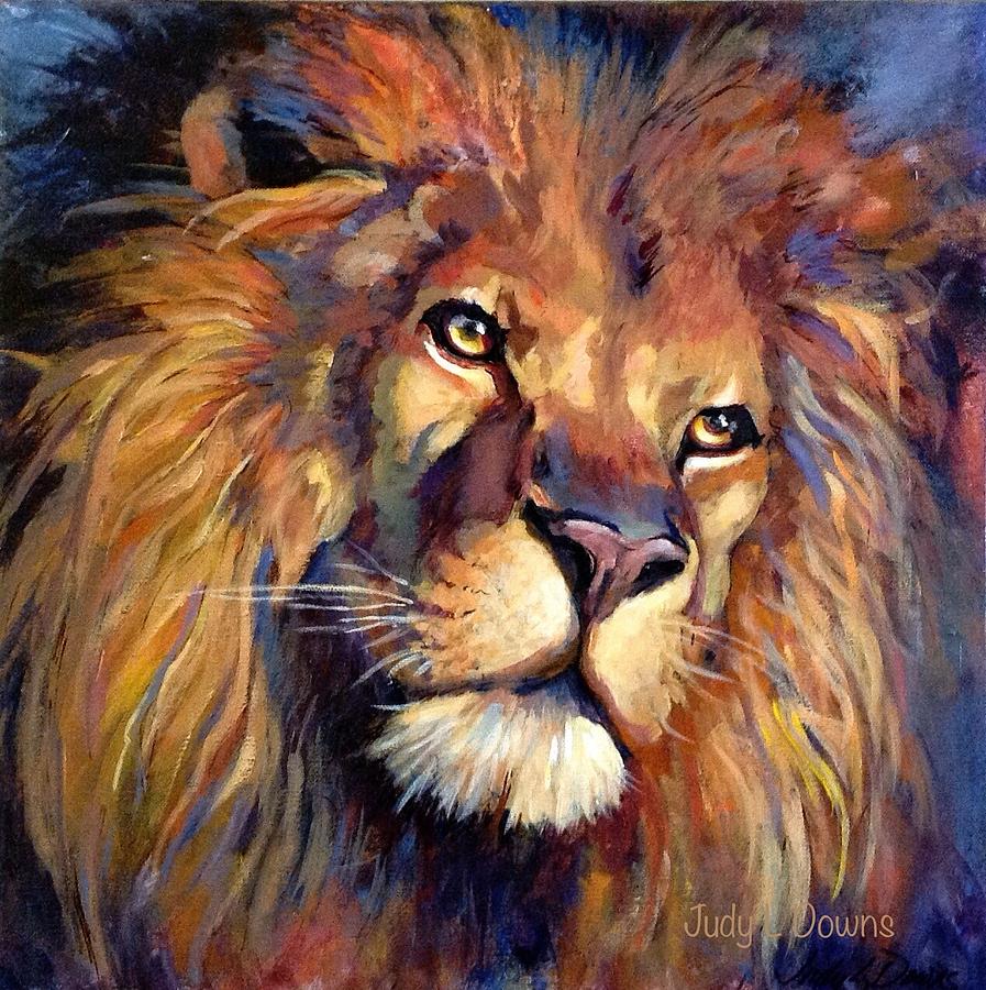 897x900 Lion Of Judah Painting By Judy Downs - Lion Of Judah Painting