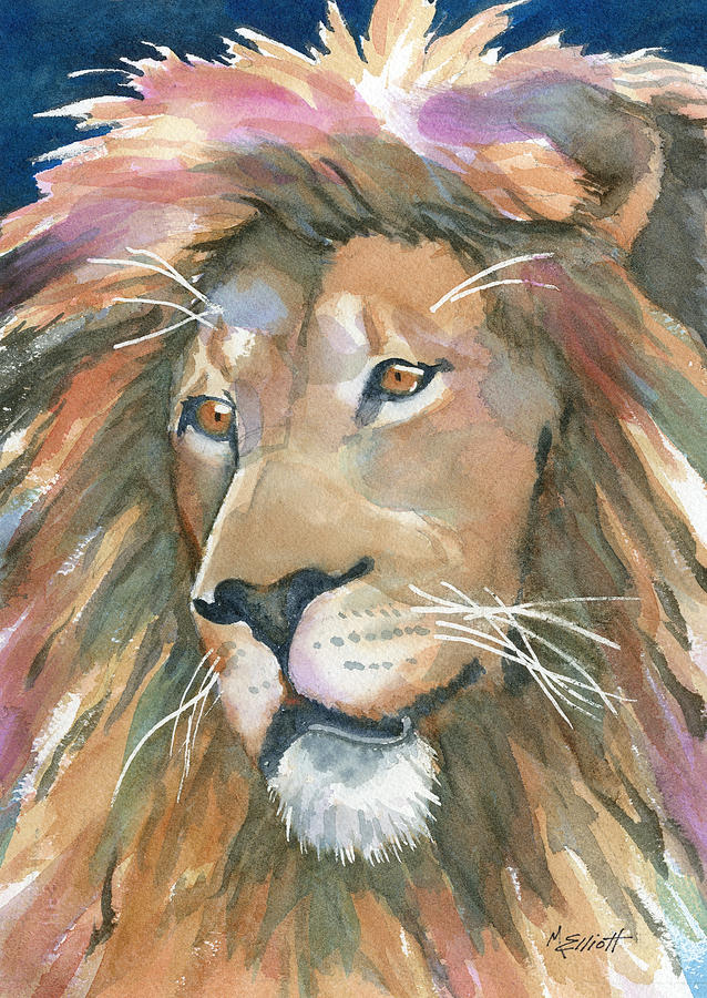 638x900 Lion Of Judah Painting By Marsha Elliott - Lion Of Judah Painting