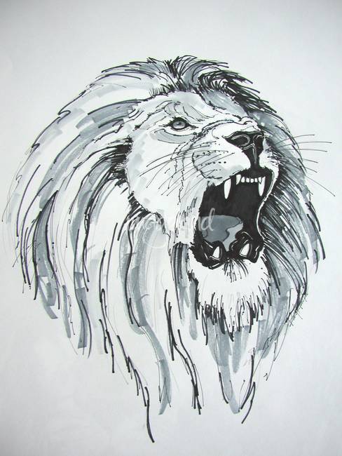 488x650 Lion Of Judah By Kim Kloecker - Lion Of Judah Painting