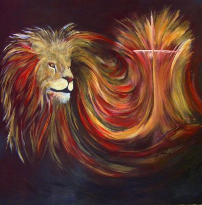 394x400 Pin By Gwendal Everett On Lion Of Judah Holy Spirit - Lion Of Judah Painting