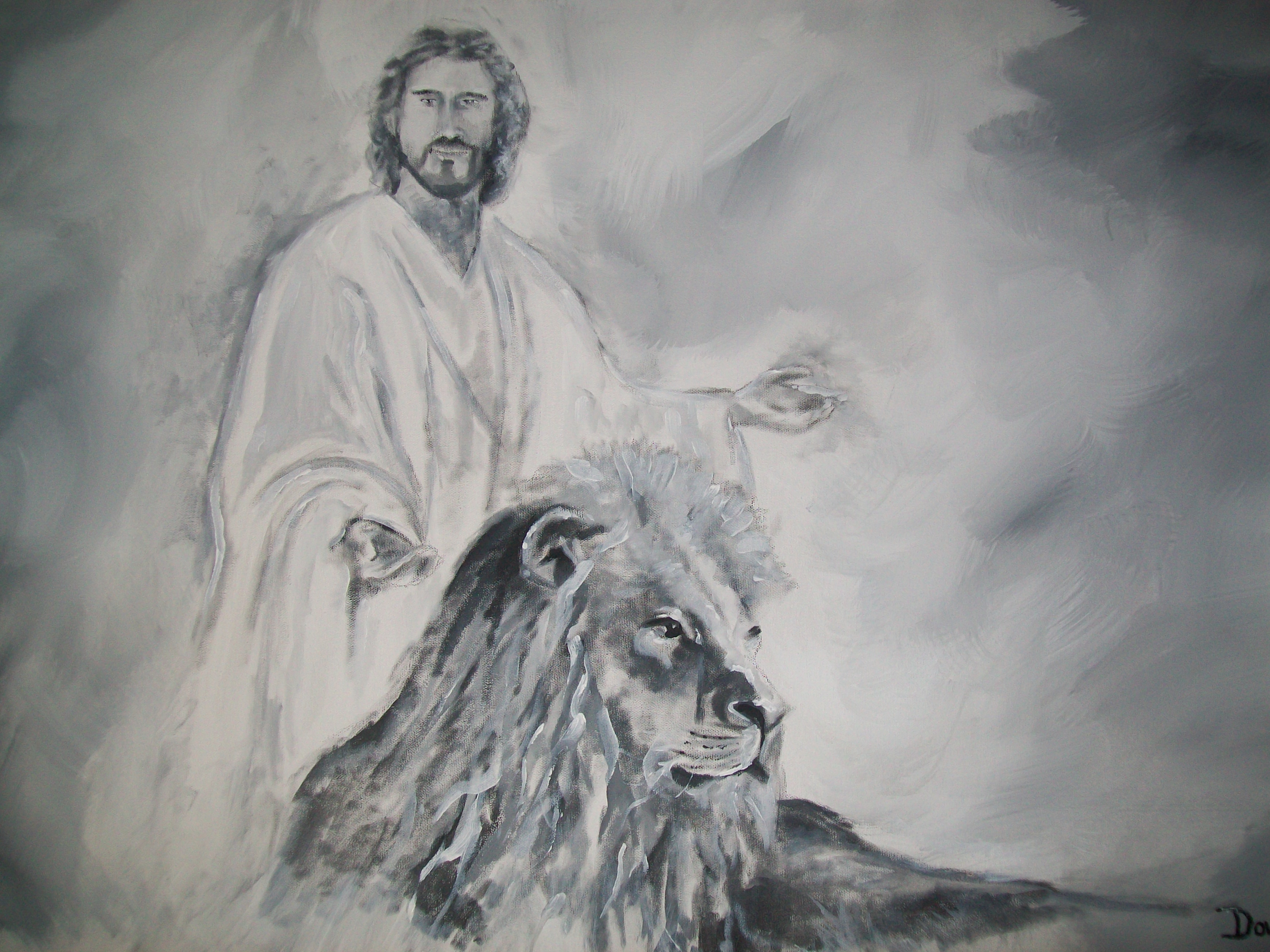 3472x2604 Paintings For Sale Jesus Lion Of The Tribe Of Judah Religious - Lion Of The Tribe Of Judah Painting