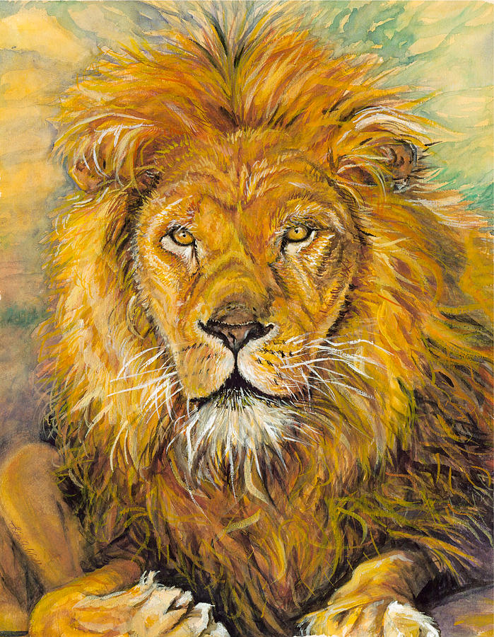 699x900 Aslan - Lion Of The Tribe Of Judah Painting