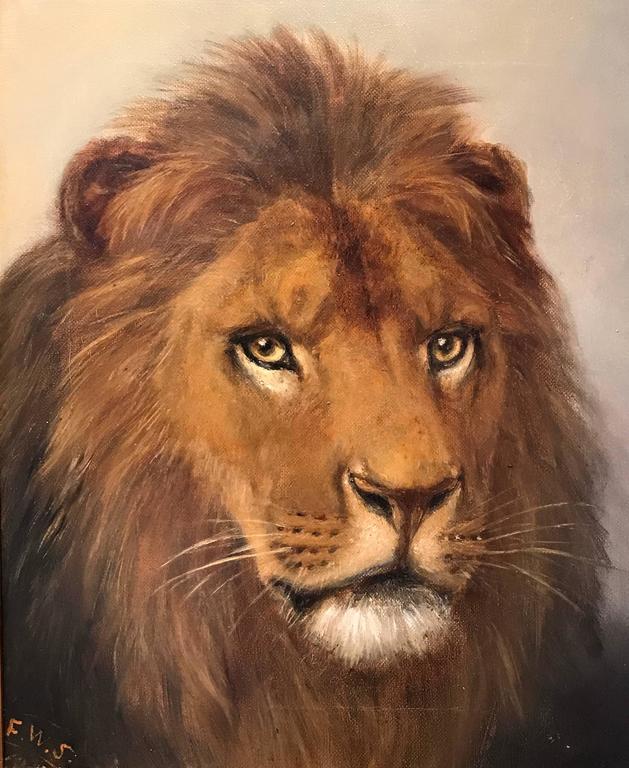 629x768 Unknown - Lion Oil Painting