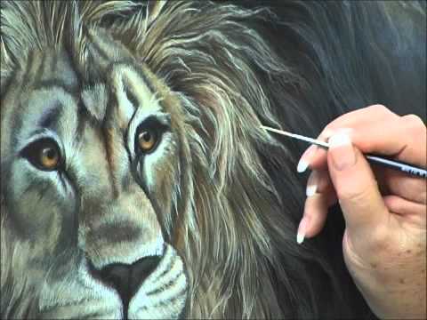 480x360 Painting Lionsacrylic Painting Techniques For How To Paint Fur - Lion Painting