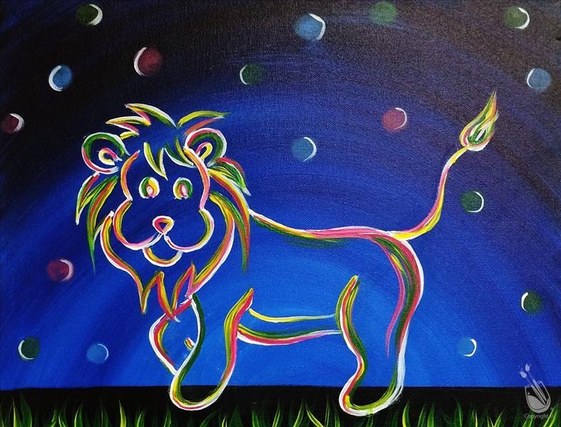 787x600 Kids Camp - Lion Painting For Kids