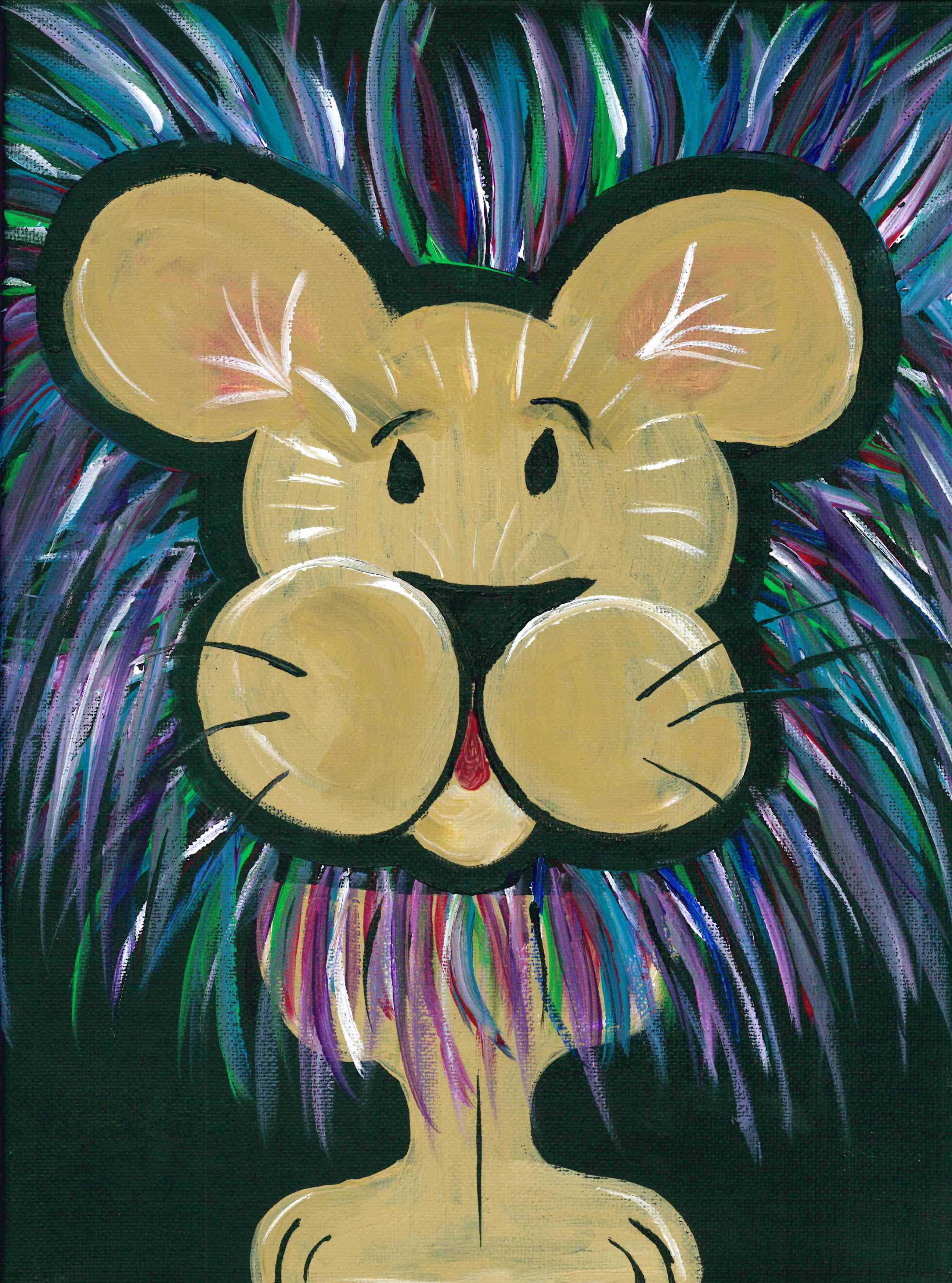 2592x3492 Kids Canvas Amp Conservation New York State Zoo - Lion Painting For Kids