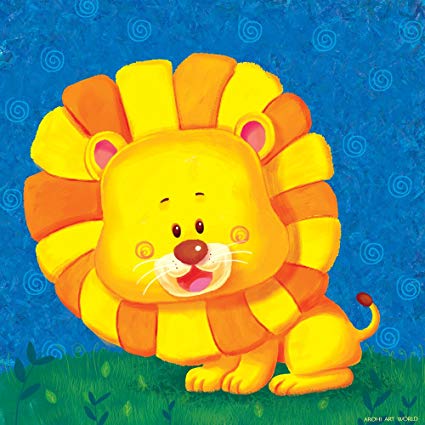 425x425 Lion Painting For Kids Room Baby Girl Wall Stickers Baby Boy Wall - Lion Painting For Kids