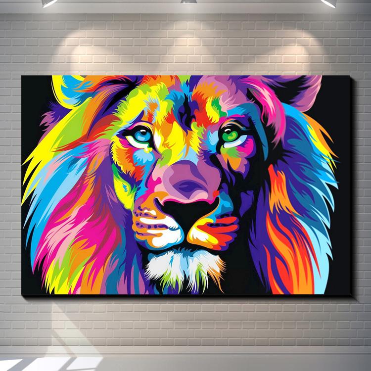 750x750 Trend Lion Wall Art Paintings Posters Prints Gallery In Kids Room - Lion Painting For Kids