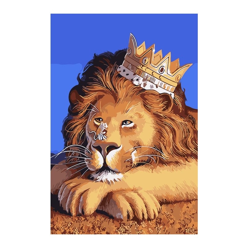 800x800 Animal Lion Schnauzer Painting Kids Gift Digital Oil Painting Home - Lion Painting For Kids