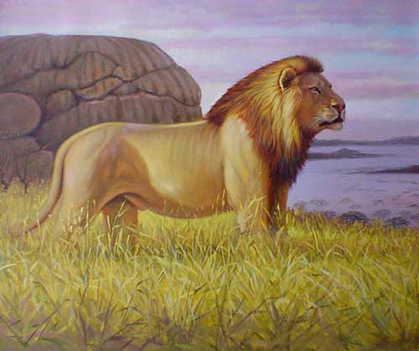 600x502 Lion Paintings For Wholesale - Lion Painting Images