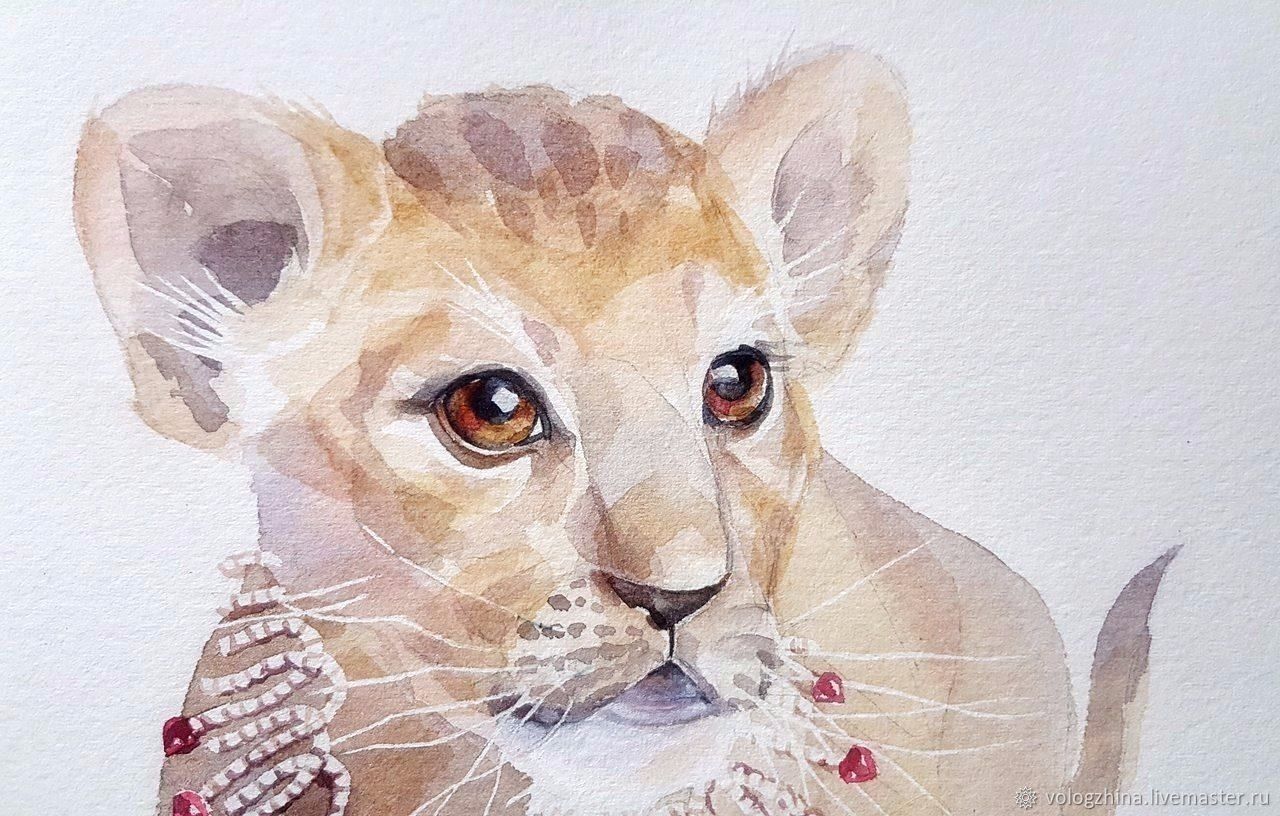 1280x816 Watercolour, Lion Shop Online On Livemaster With Shipping - Lion Watercolor Painting