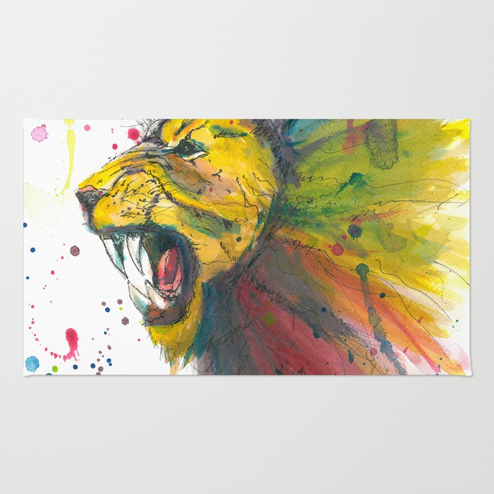 700x700 Lion - Lion Watercolor Painting