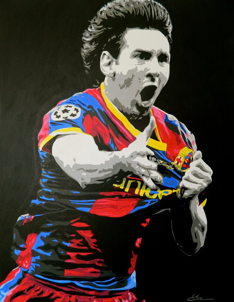 787x1014 Lionel Messi Barcelona Painting By Scottstrachanartist - Lionel Messi Painting