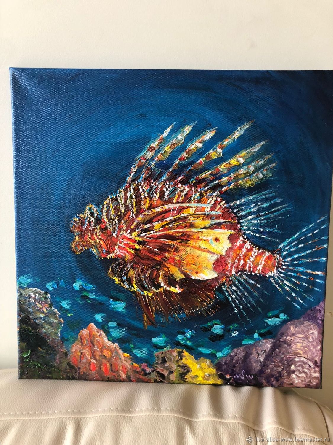 1125x1500 Fish Lionfish (Zebra) The Cycle Of Exotic Fish Shopline - Lionfish Painting