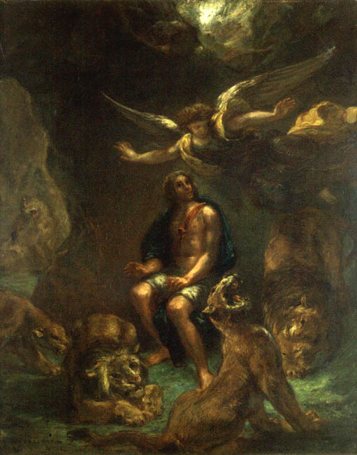511x650 Daniel In The Lions' Den Painting Eugene Delacroix Oil Paintings - Lions Den Painting