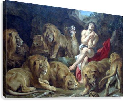 429x354 Daniel In The Lions Den - Lions Den Painting