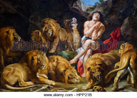 447x320 Peter Paul Rubens Daniel In The Lion's Den Stock Photo 68832555 - Lions Den Painting
