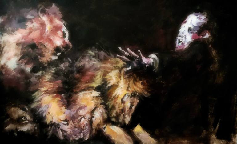 770x468 Saatchi Art Lions Den Painting By Sebastian Beianu - Lions Den Painting