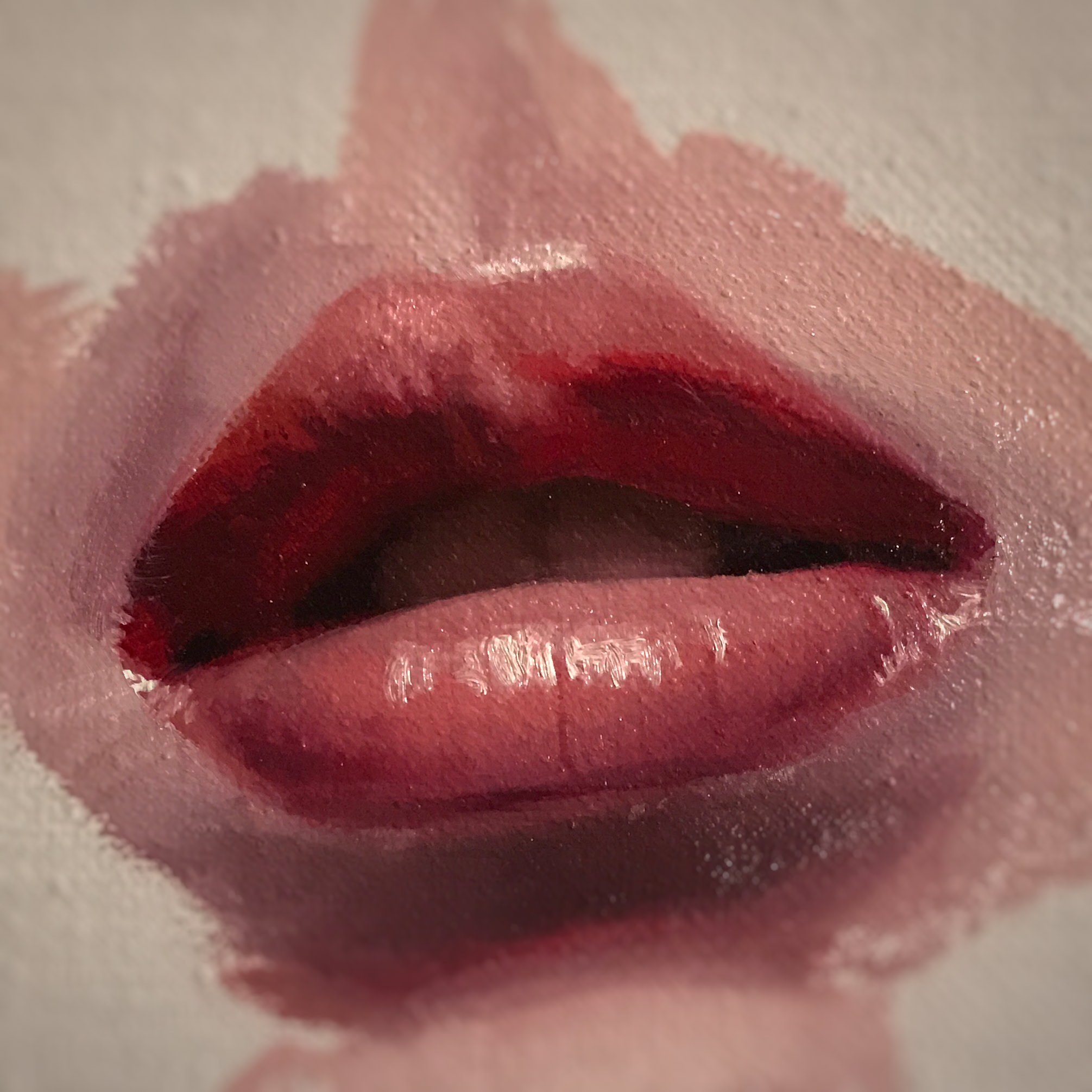 2011x2011 Oil Painting Of Some Lips - Lip Painting