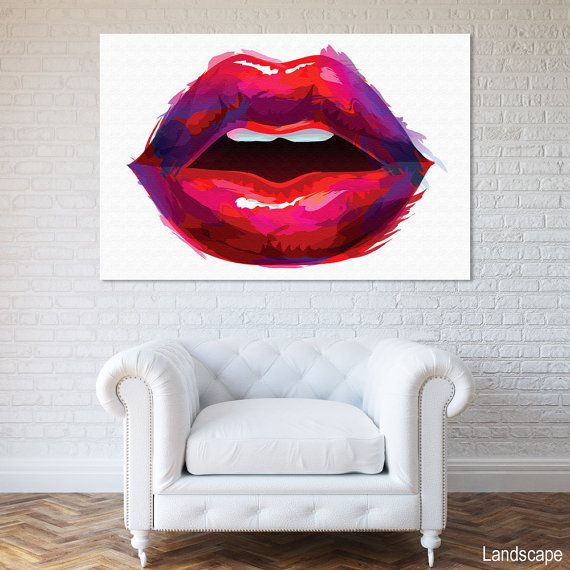 Lip Painting On Canvas at PaintingValley.com | Explore collection of ...