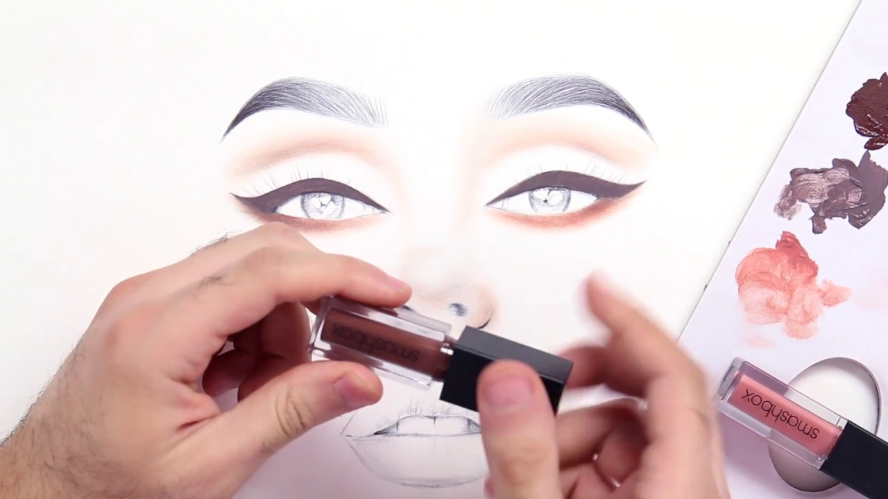1280x720 Painting With Liquid Lipstick!!! Featuring Smashbox Cosmetics - Lipstick Painting
