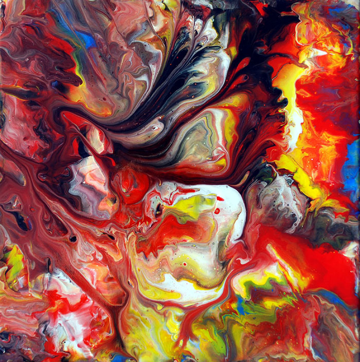 700x703 Acrylic Fluid Painting By Mark Chadwick - Liquid Acrylic Painting