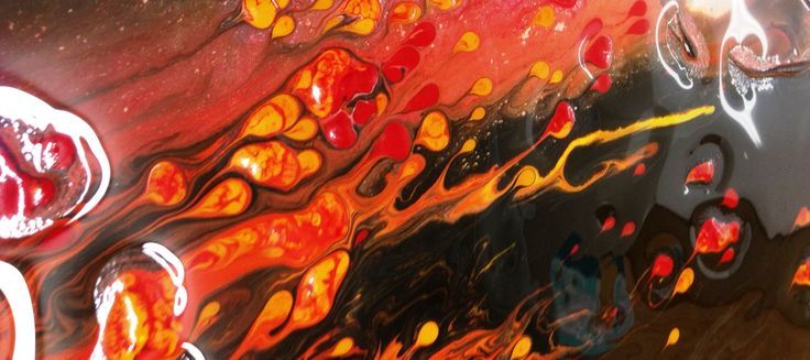 736x327 Liquid Acrylic Abstract Artwork By Abstract Artist Glenn Farquhar - Liquid Acrylic Painting