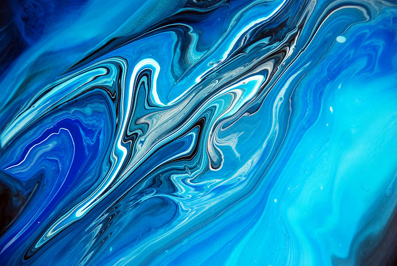800x536 Acrylic Blue Liquid Painting A Close Up Area From One - Liquid Acrylic Painting