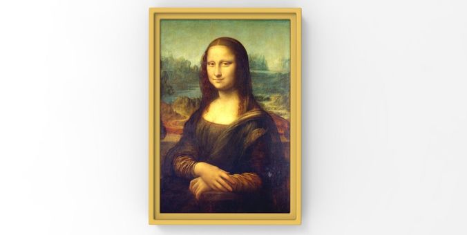 676x340 Mona Lisa Painting By Leonardo Da Vinci For 3d Printing - Lisa Painting
