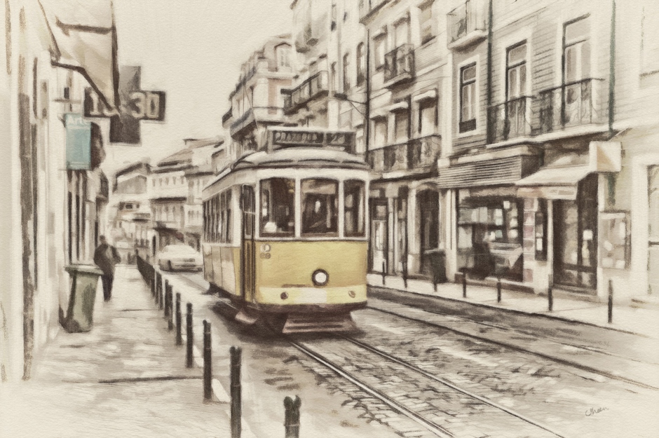 940x625 Lisbon Tram - Lisbon Painting