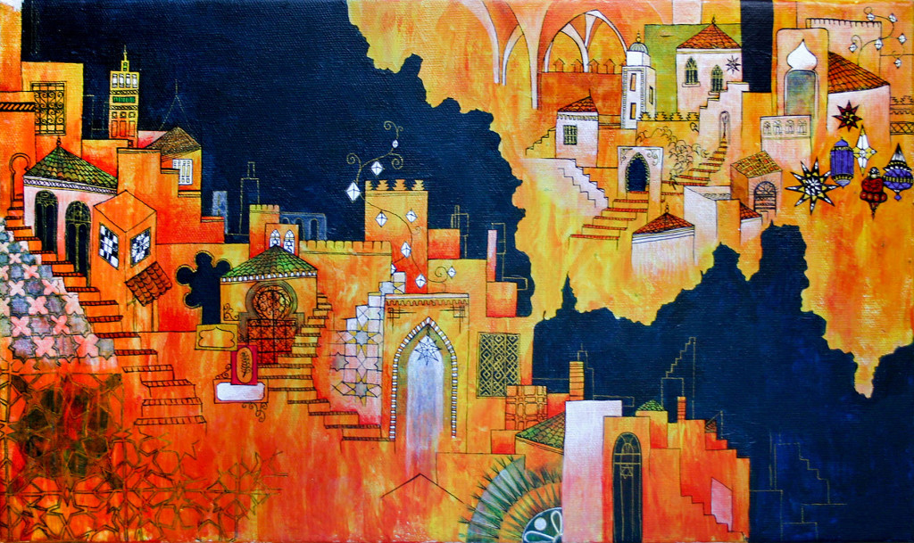 1024x609 Moorish Painting My Way From Marrakech To Lisbon Wanderarti - Lisbon Painting